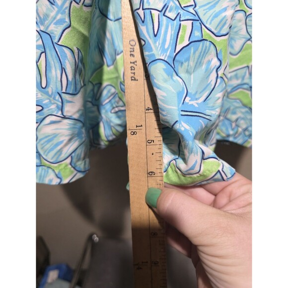 Vineyard Vines Swim Trunks Mens M Blue Hibiscus Floral Lined Shorts Bathing Suit - Picture 4 of 6